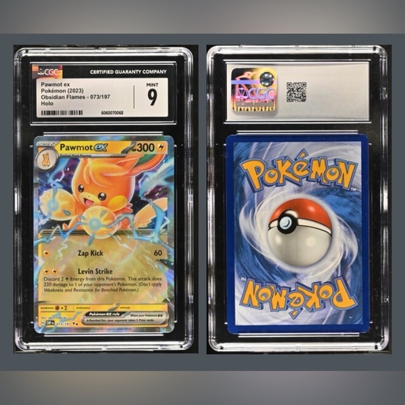 Pokemon Other - Pokemon CGC 9 Pawmot EX Holo (2023) from Obsidian Flames 073/197